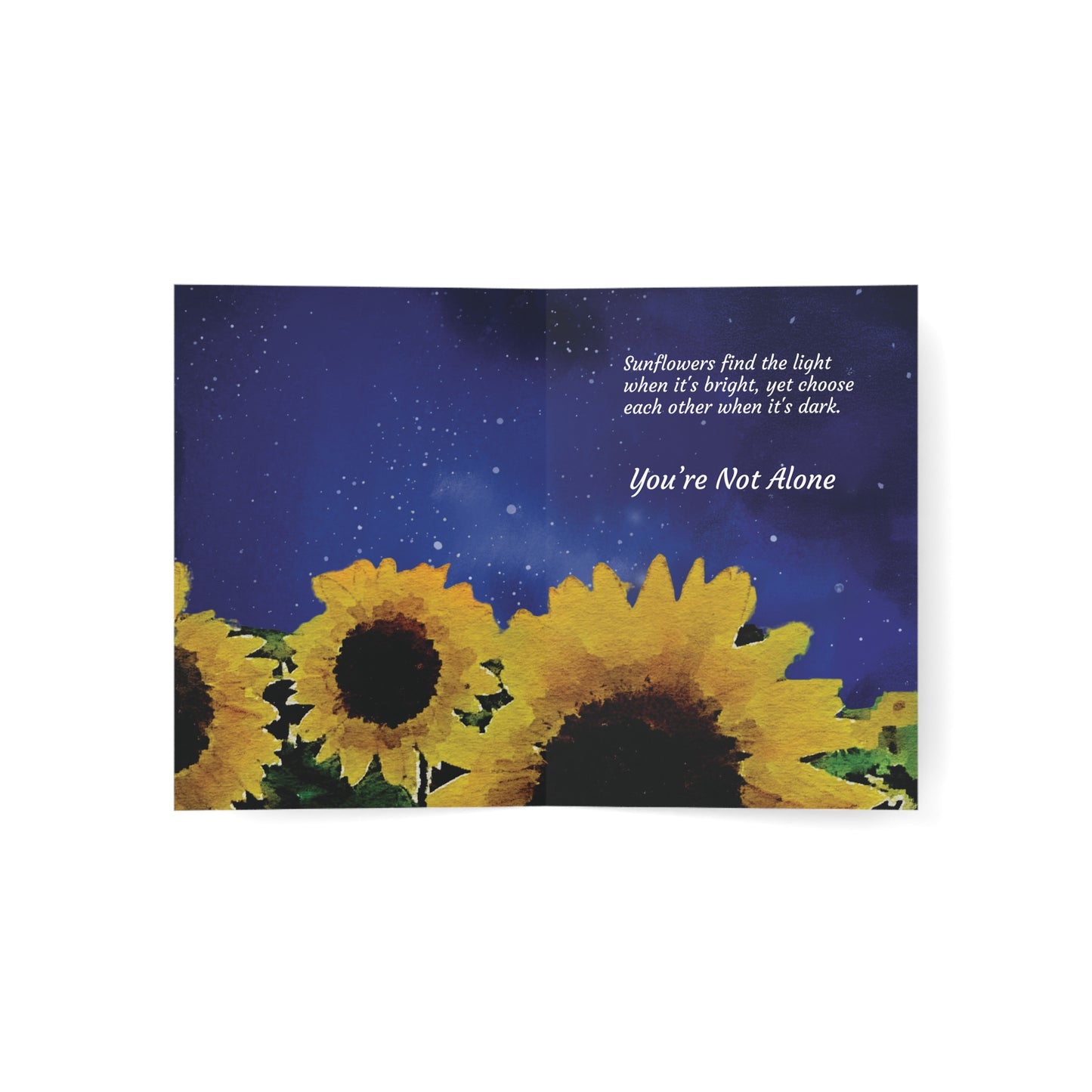 Mental Health Support Card - Sunflower Support Note