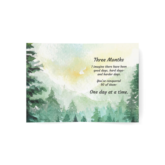 90 Day Soberversary Greeting Cards - Sobriety Milestone Greeting Cards