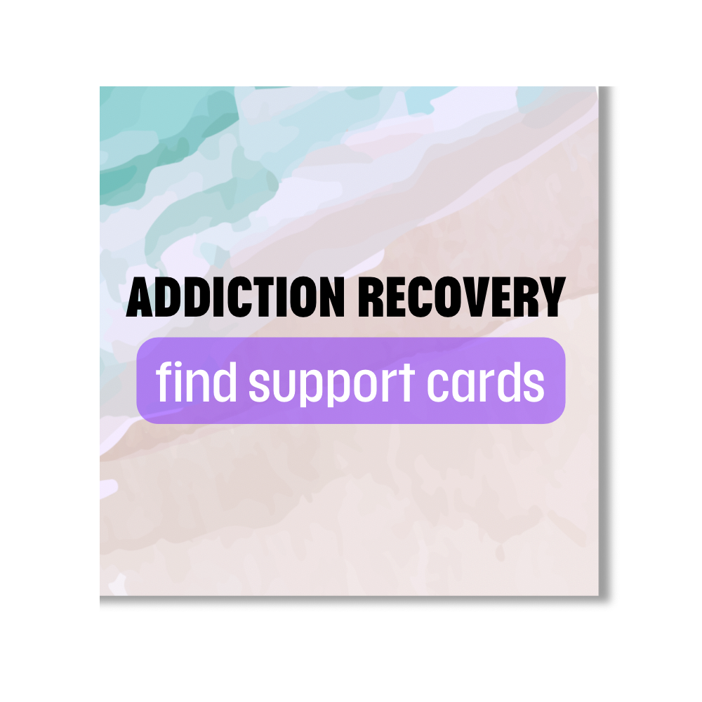 Addiction Recovery Support Greeting Cards - Watercolor Design Collection