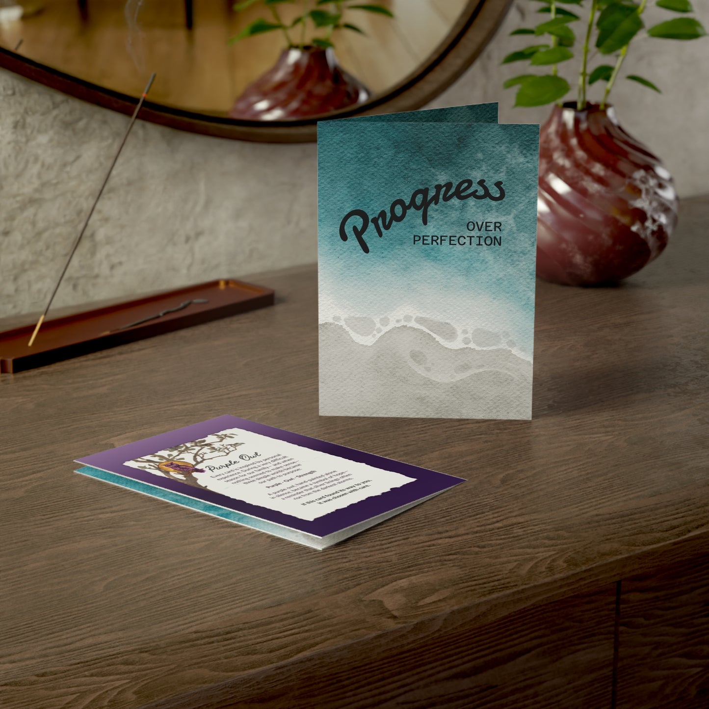 60 Days Sober Card - Two Month Sobriety Milestone Greeting Card - Progress Over Perfection