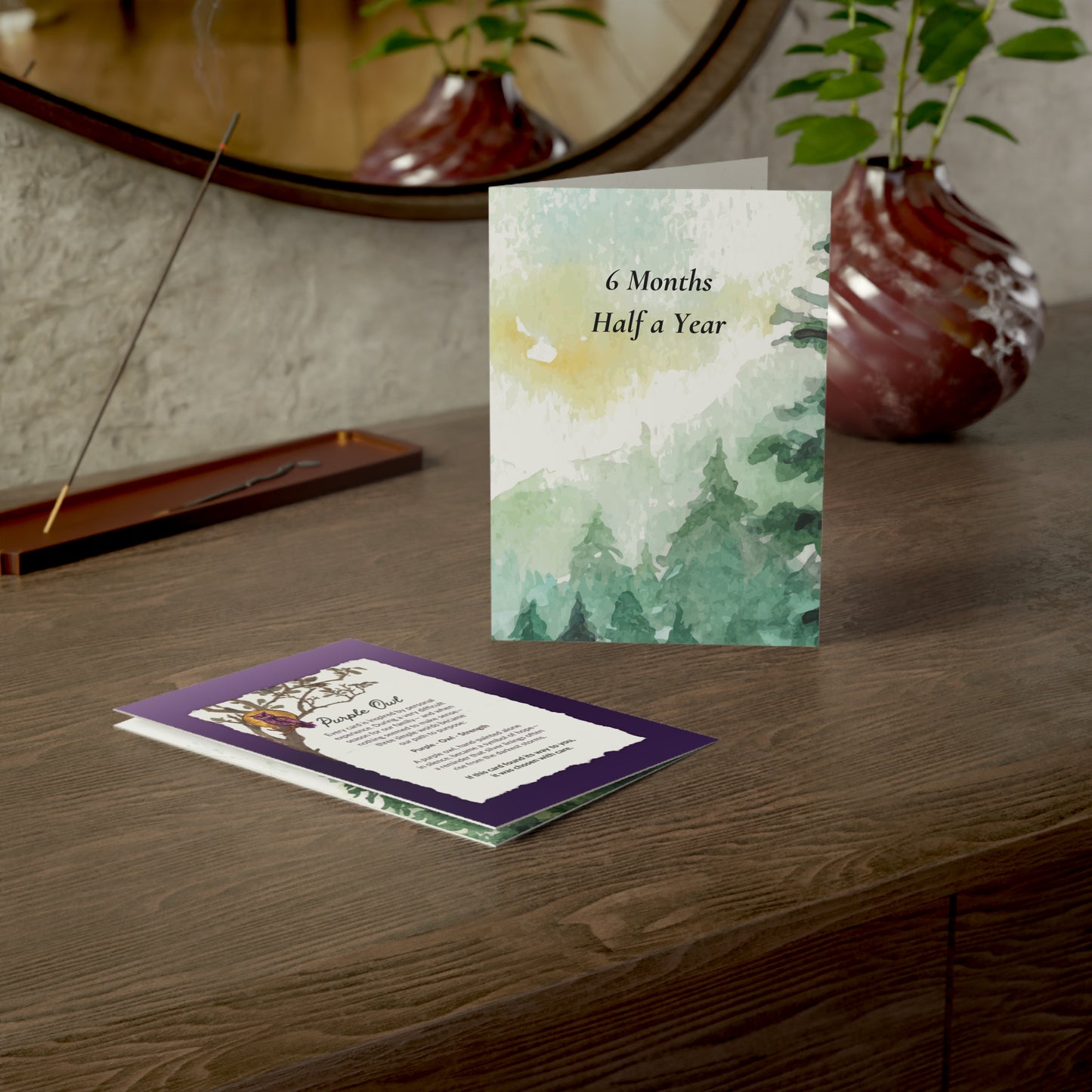 6 Months Sober Card - Six Month Sobriety Milestone Greeting Card - Recovery Anniversary