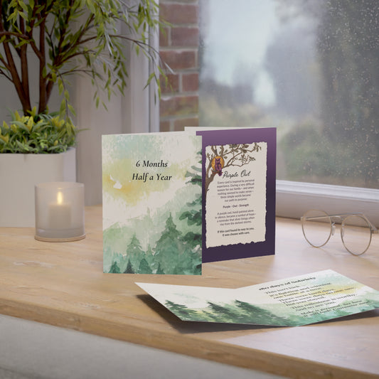 6 Months Sober Card - Six Month Sobriety Milestone Greeting Card - Recovery Anniversary
