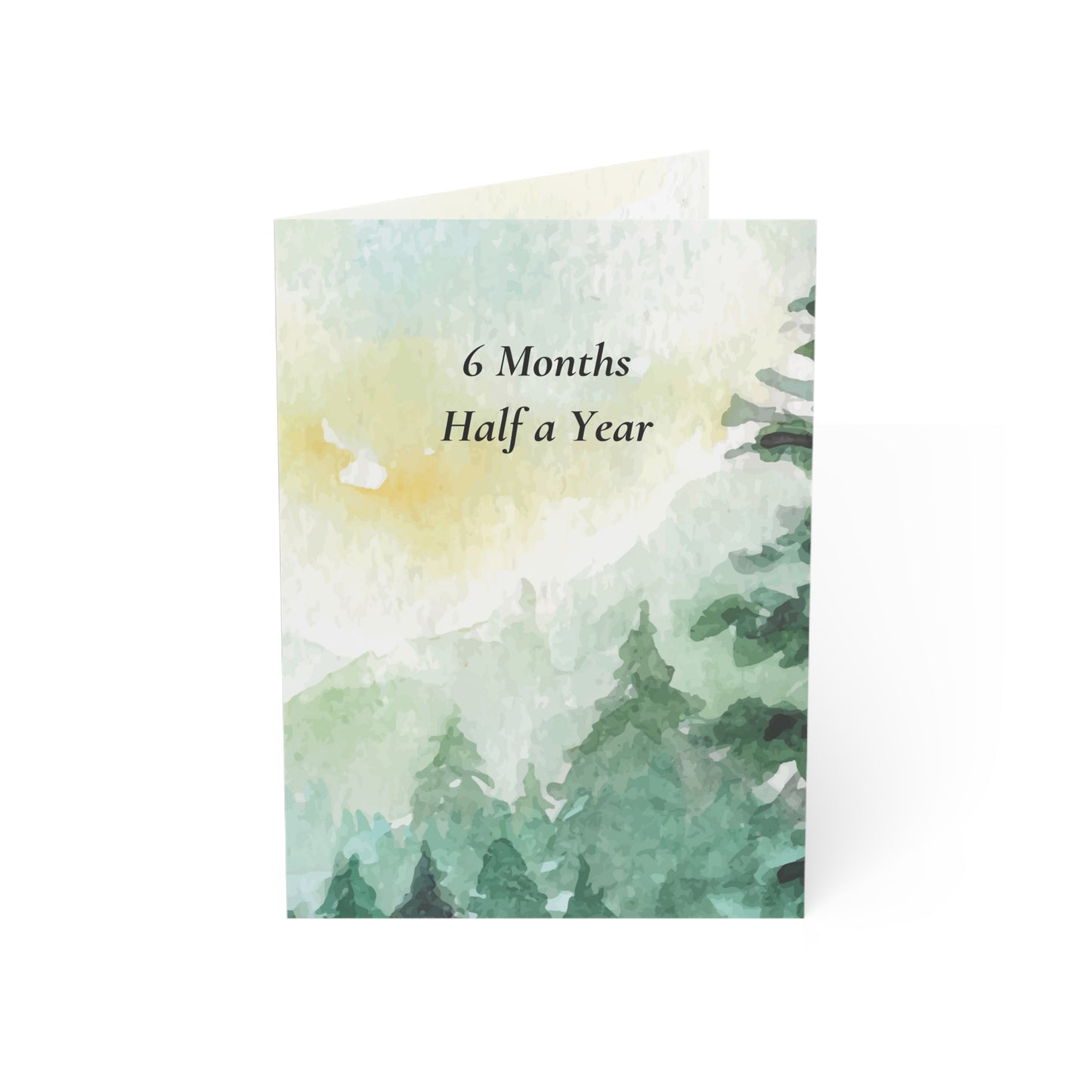 6 Months Sober Card - Six Month Sobriety Milestone Greeting Card - Recovery Anniversary