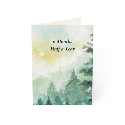 6 Months Sober Card - Six Month Sobriety Milestone Greeting Card - Recovery Anniversary
