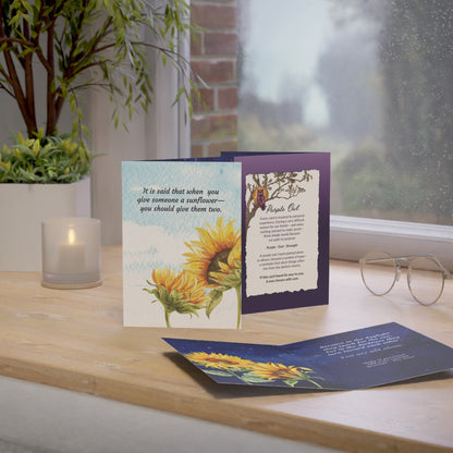 You Are Not Alone - Mental Health Support Card - Sunflower Theory Greeting Card