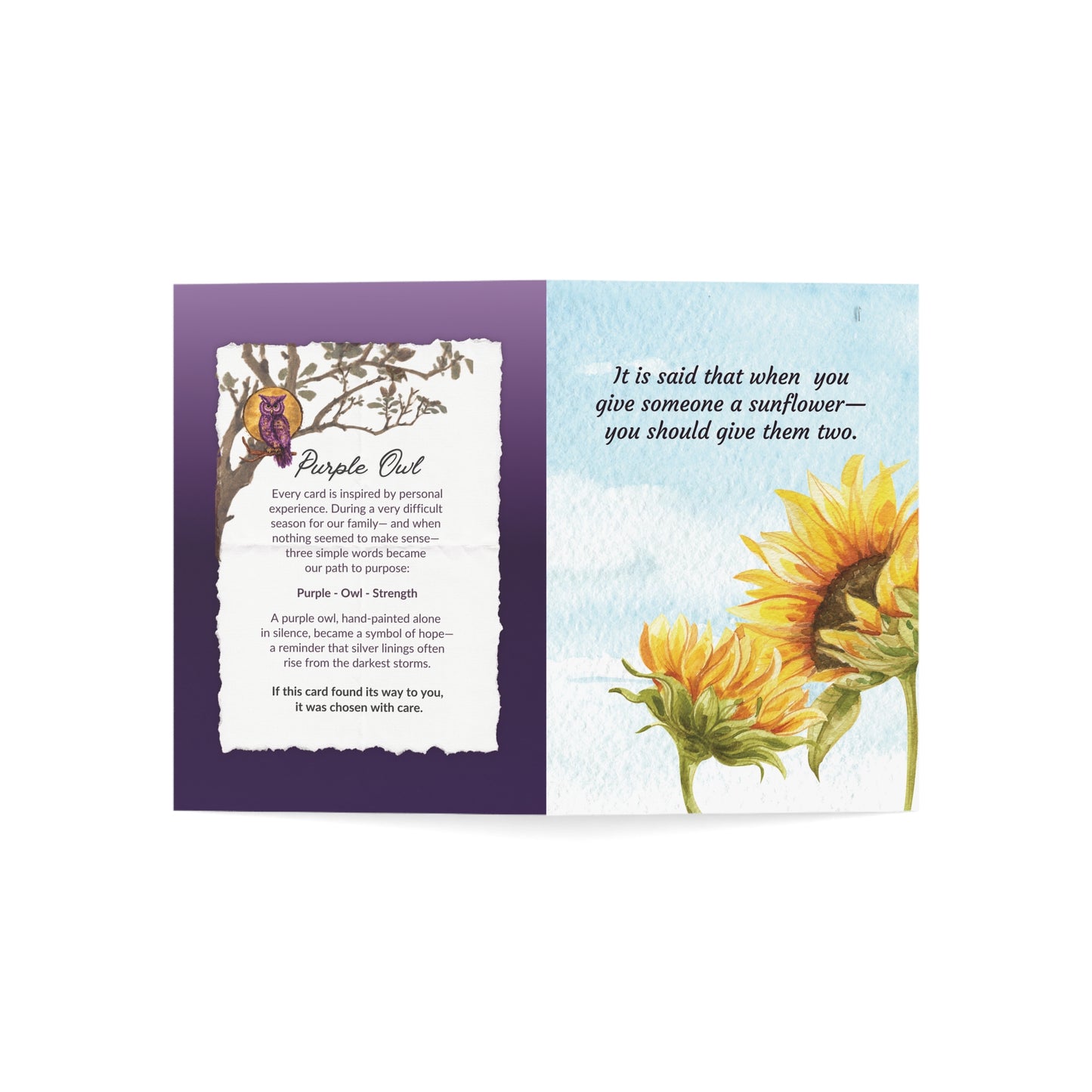 You Are Not Alone - Mental Health Support Card - Sunflower Theory Greeting Card