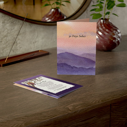 30 Days Sober Card - One Month Sobriety Milestone Greeting Card - Recovery Encouragement