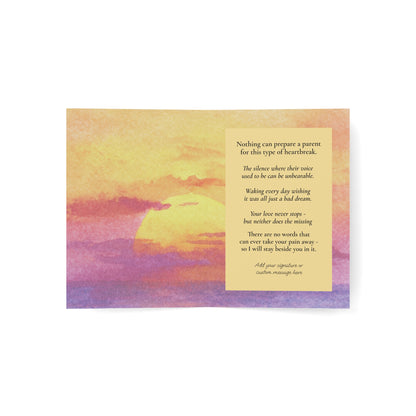 Child Loss Sympathy Card — "I Will Stay Beside You" Grief Support Card (Single or Multi-Pack)