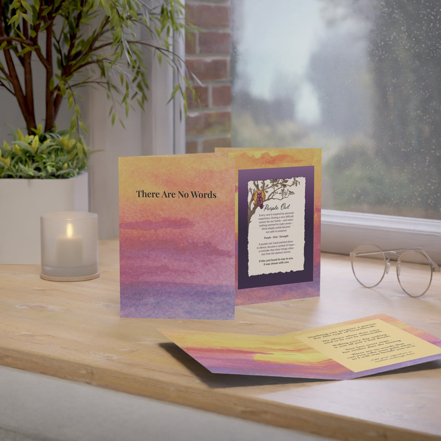 Child Loss Sympathy Card — "I Will Stay Beside You" Grief Support Card (Single or Multi-Pack)