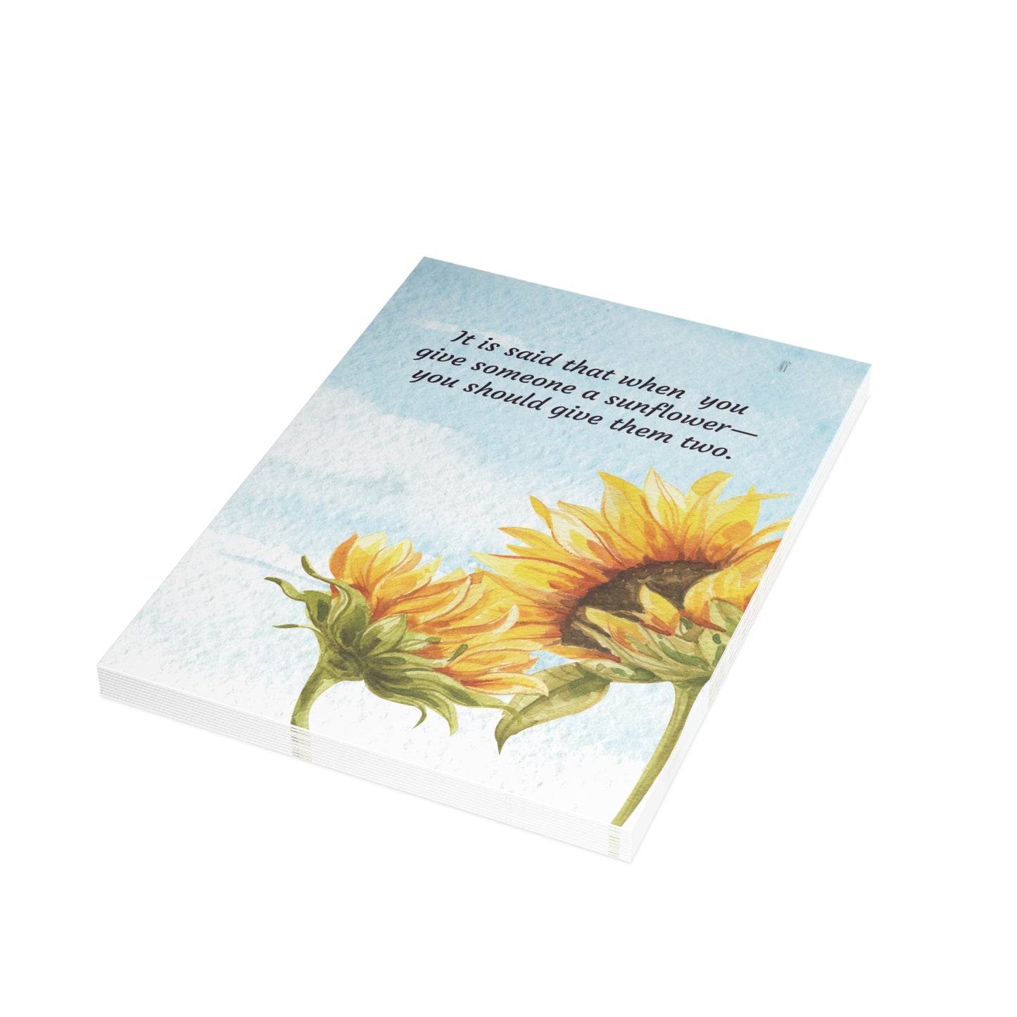 You Are Not Alone - Mental Health Support Card - Sunflower Theory Greeting Card