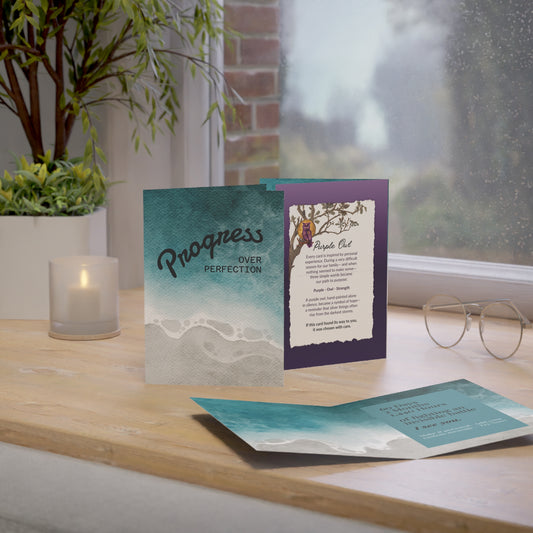 60 Days Sober Card - Two Month Sobriety Milestone Greeting Card - Progress Over Perfection